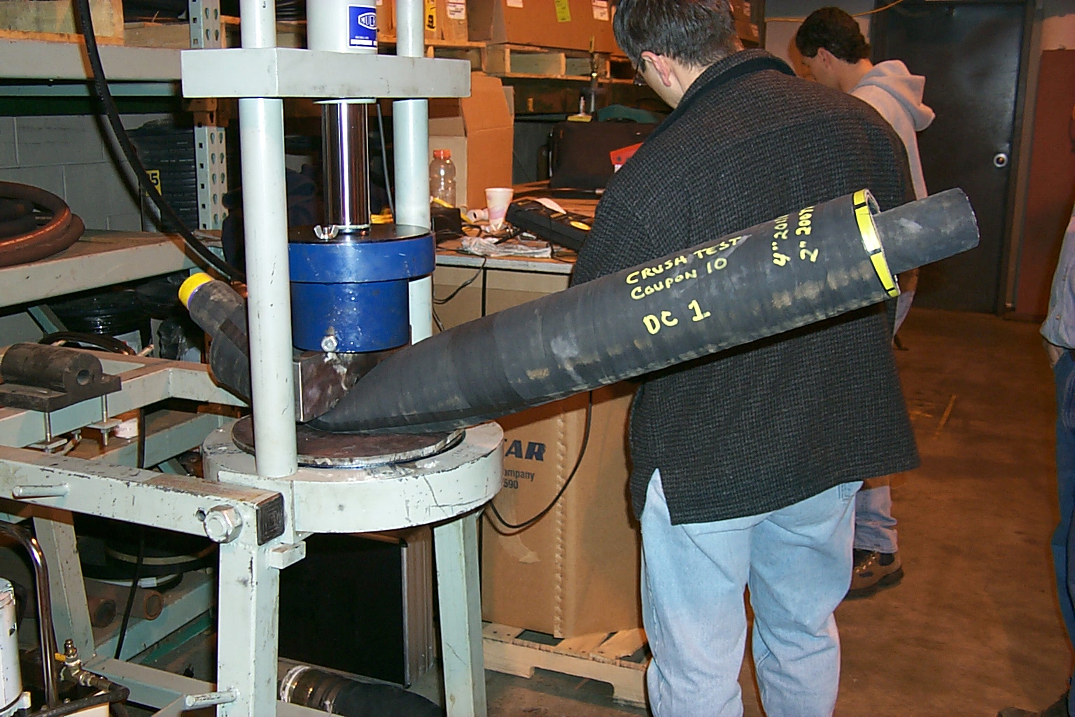 Crush test of 2x4 HIHTL sample
