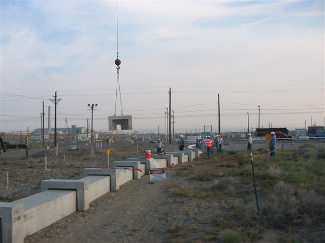 Concrete shielding on 1800' HIHTL